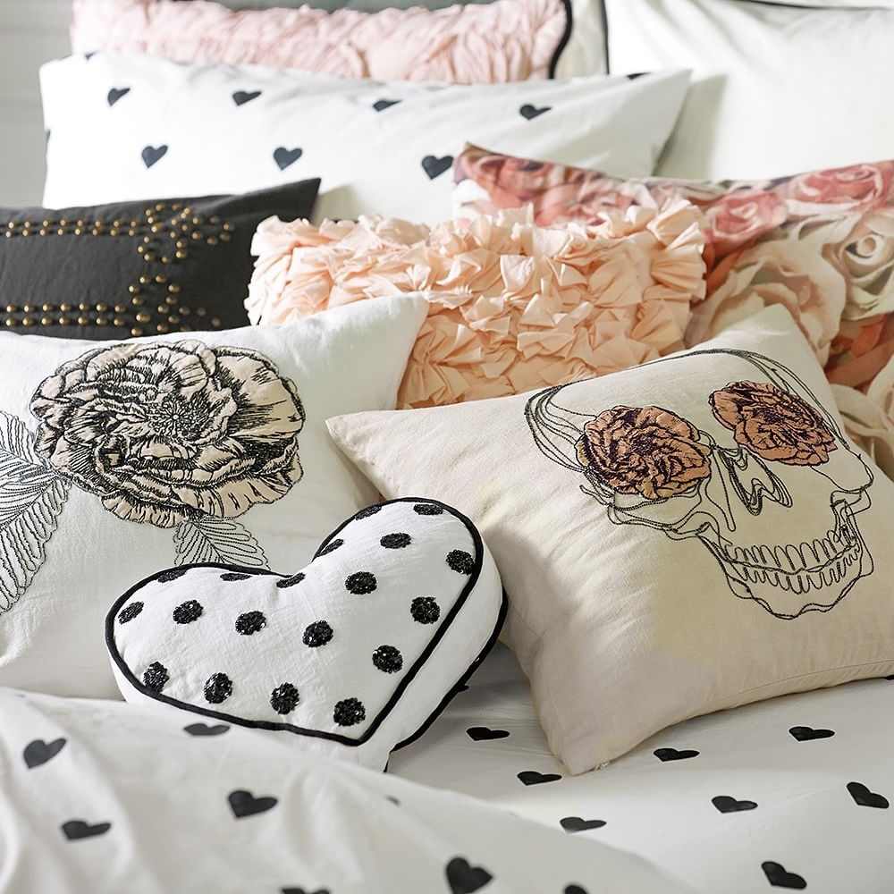 Pottery Barn Skull Pillow Cover BRAND NEW